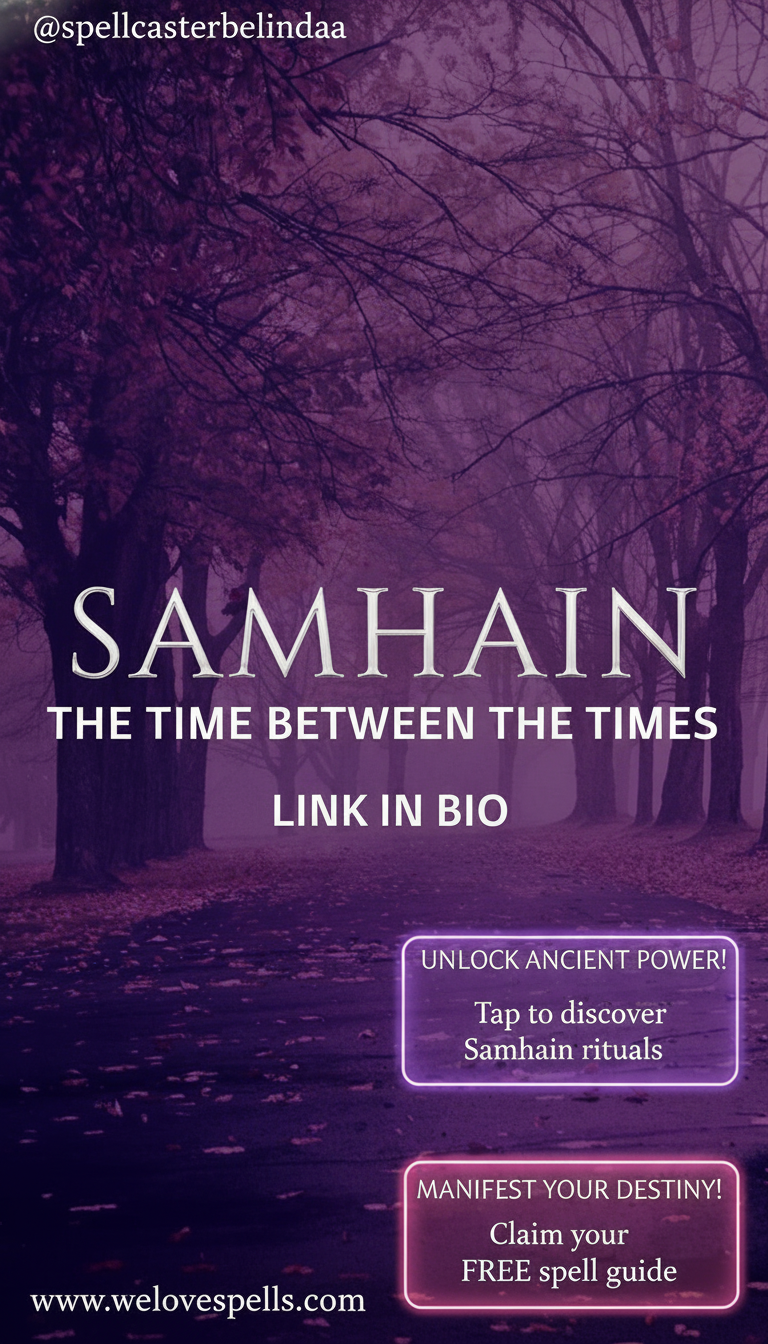 Thinning veil between worlds Samhain magic