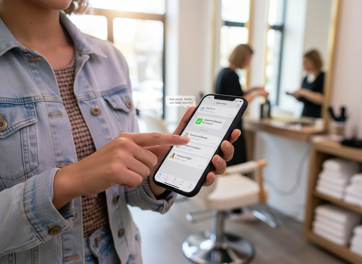 Salon chatbot booking Salon chatbot booking