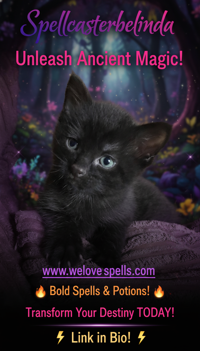 Witch and black cat Salem under moonlight