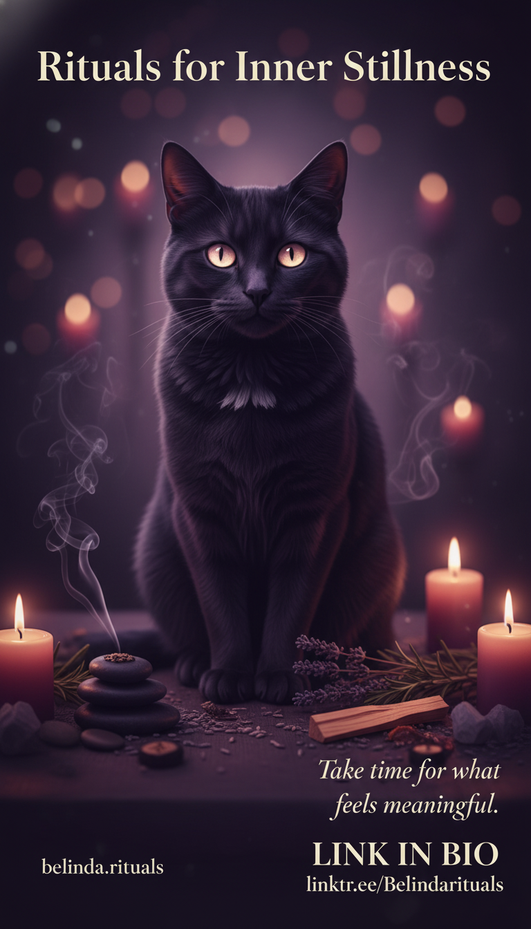 Black cat against moonlit background symbolizing magick