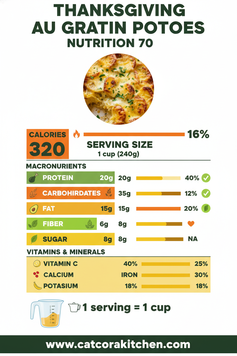 Thanksgiving au gratin potatoes nutritional information