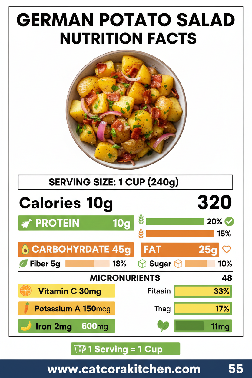 German potato salad nutritional information