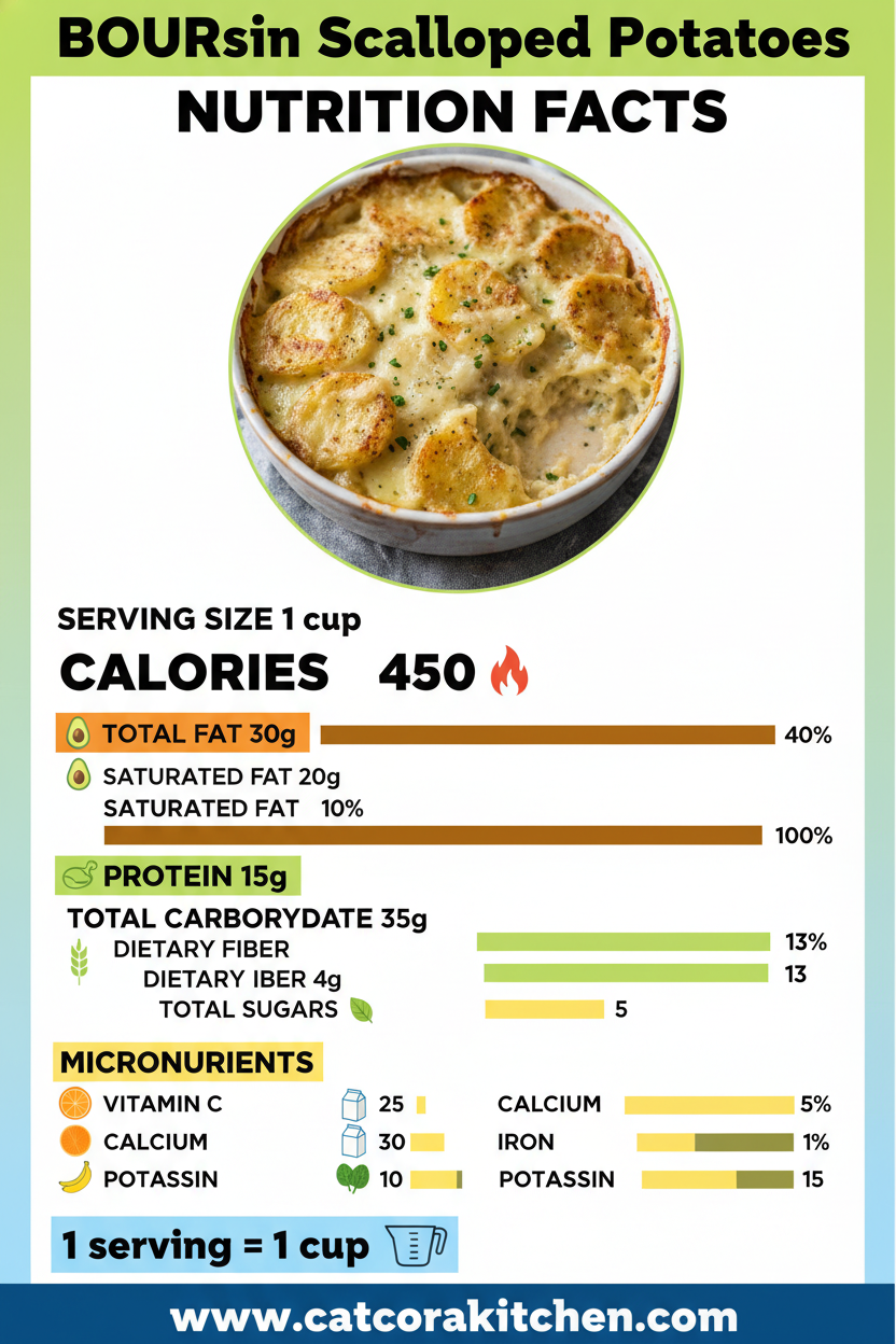 Boursin scalloped potatoes nutritional information