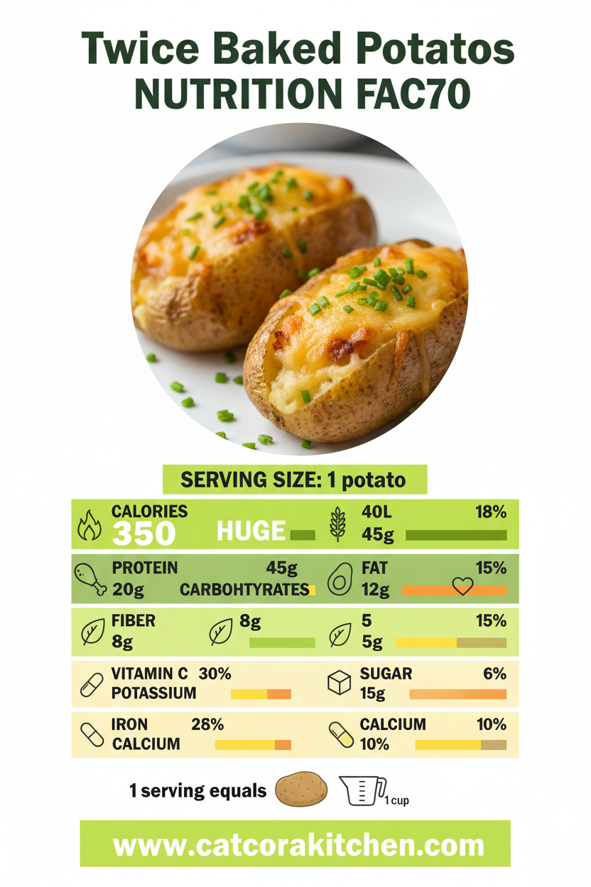 Twice-baked potatoes nutritional information