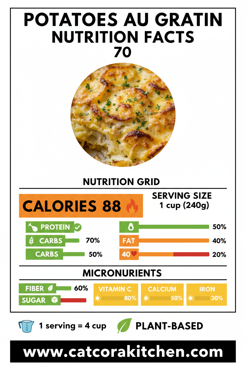 Potatoes au gratin nutritional information