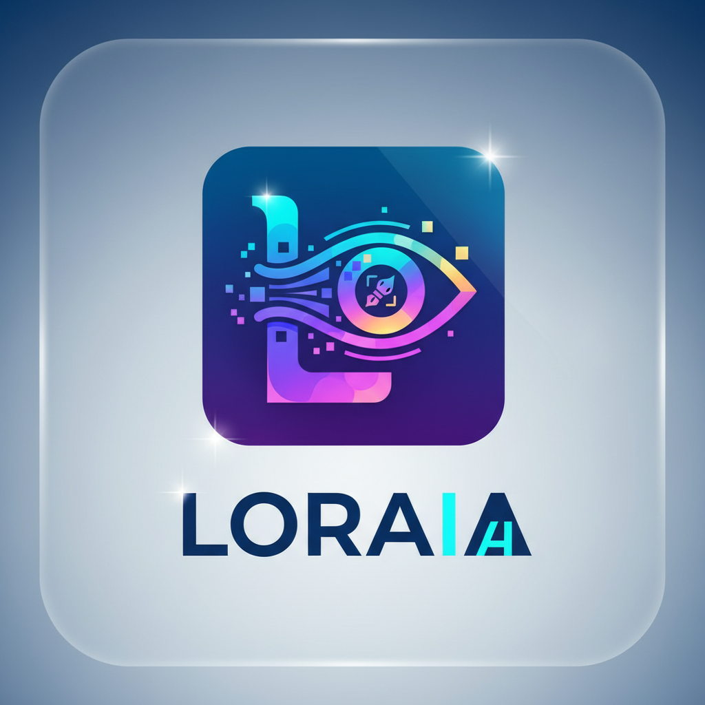 gere uma logo para um aplicativo de geração de imagens com ia chamado Loraia