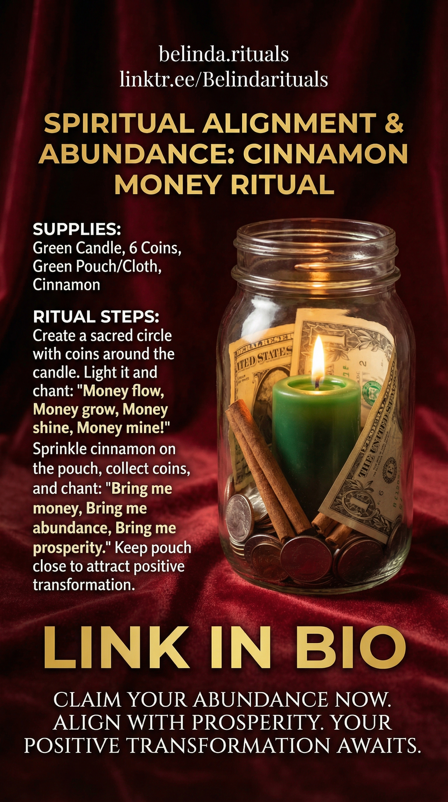 Cinnamon Money Spell Ingredients for Prosperity