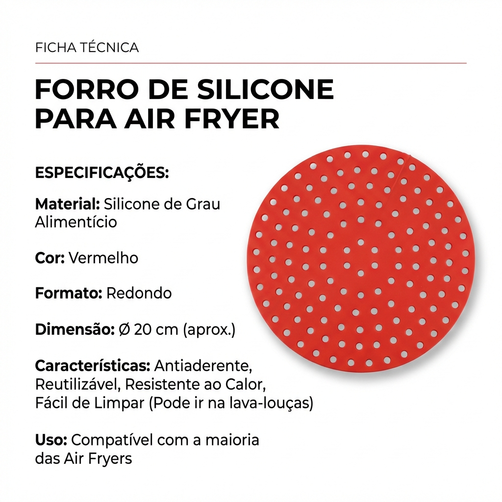 PROMPT MASTER - Ficha técnica no padrão . Saída OBRIGATÓRIA: 1 imagem única 1200x1200 pixels (exatamente 1200x1200, proporção 1:1). Profissional, bonita e legível no celular. Use a IMAGEM DE REFERÊNCIA como o produto exato. Preserve 100% forma, proporções, cor, textura e detalhes. Não redesenhar, não reinterpretar. DIMENSÃO: A imagem gerada deve ser exatamente 1200x1200 px (1:1). Padrão para galeria. PADRÃO / PROFISSIONAL:
- Uma única imagem 1:1, estética de anúncio premium: limpa, harmônica, com boa hierarquia visual e espaçamento generoso.
- Tipografia: sans-serif moderna, legível. Título da ficha discreto; nome do produto em destaque (negrito, maior).
- Cores: fundo branco #FFFFFF ou off-white. Texto escuro (preto/cinza escuro). Pode usar um acento sutil (linha, ícone) em uma cor só, se combinar com o produto. LAYOUT DA FICHA TÉCNICA (obrigatório):
1. TOPO: "FICHA TÉCNICA" em fonte pequena e discreta. abaixo, NOME DO PRODUTO em fonte grande e em destaque (negrito).
2. PRODUTO: Em destaque (direita ou centro), grande, com sombra suave e natural. Fundo branco/off-white. Produto idêntico à imagem de referência.
3. ESPECIFICAÇÕES: Lista vertical ao lado d