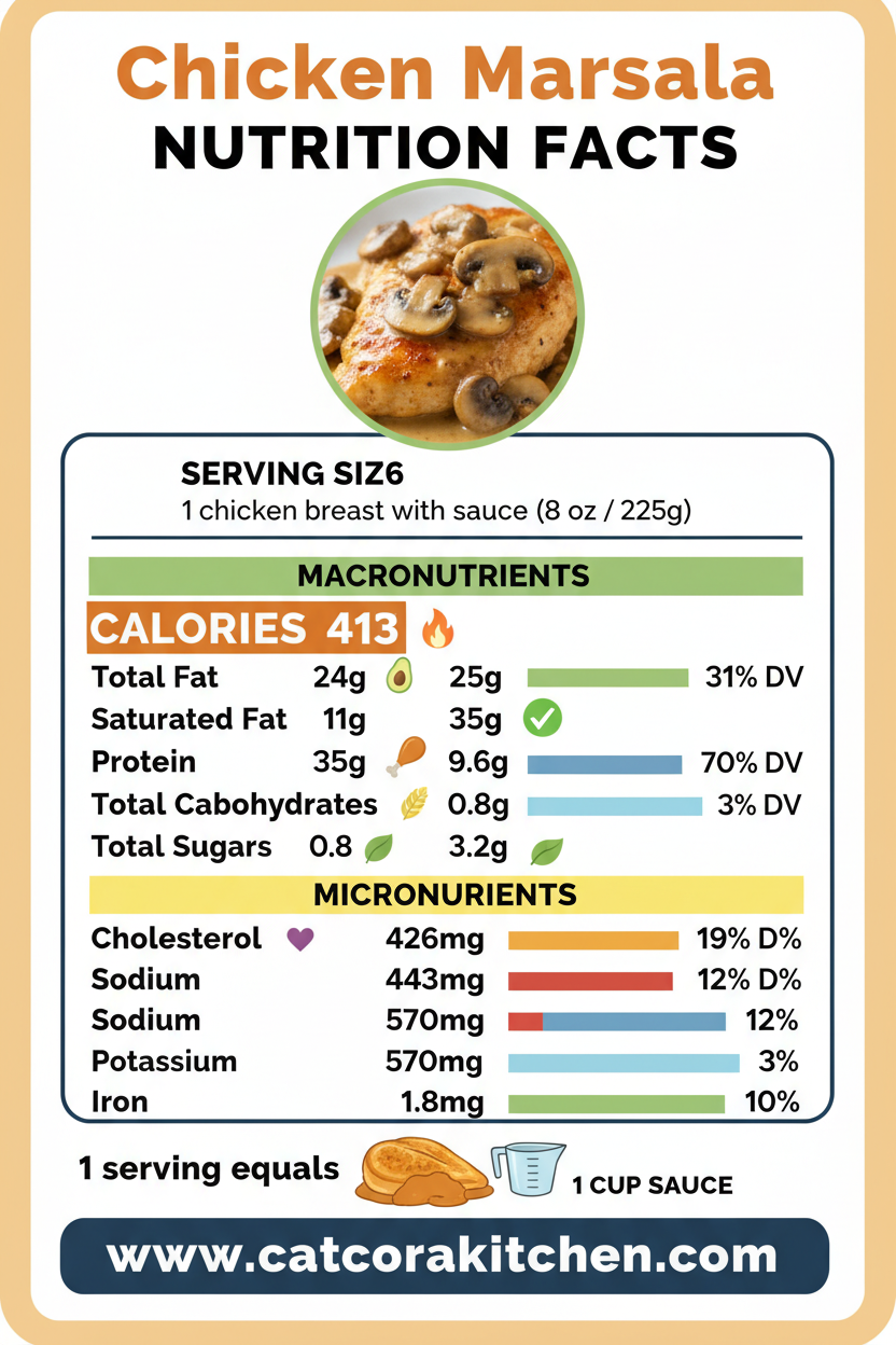 Chicken Marsala nutritional information