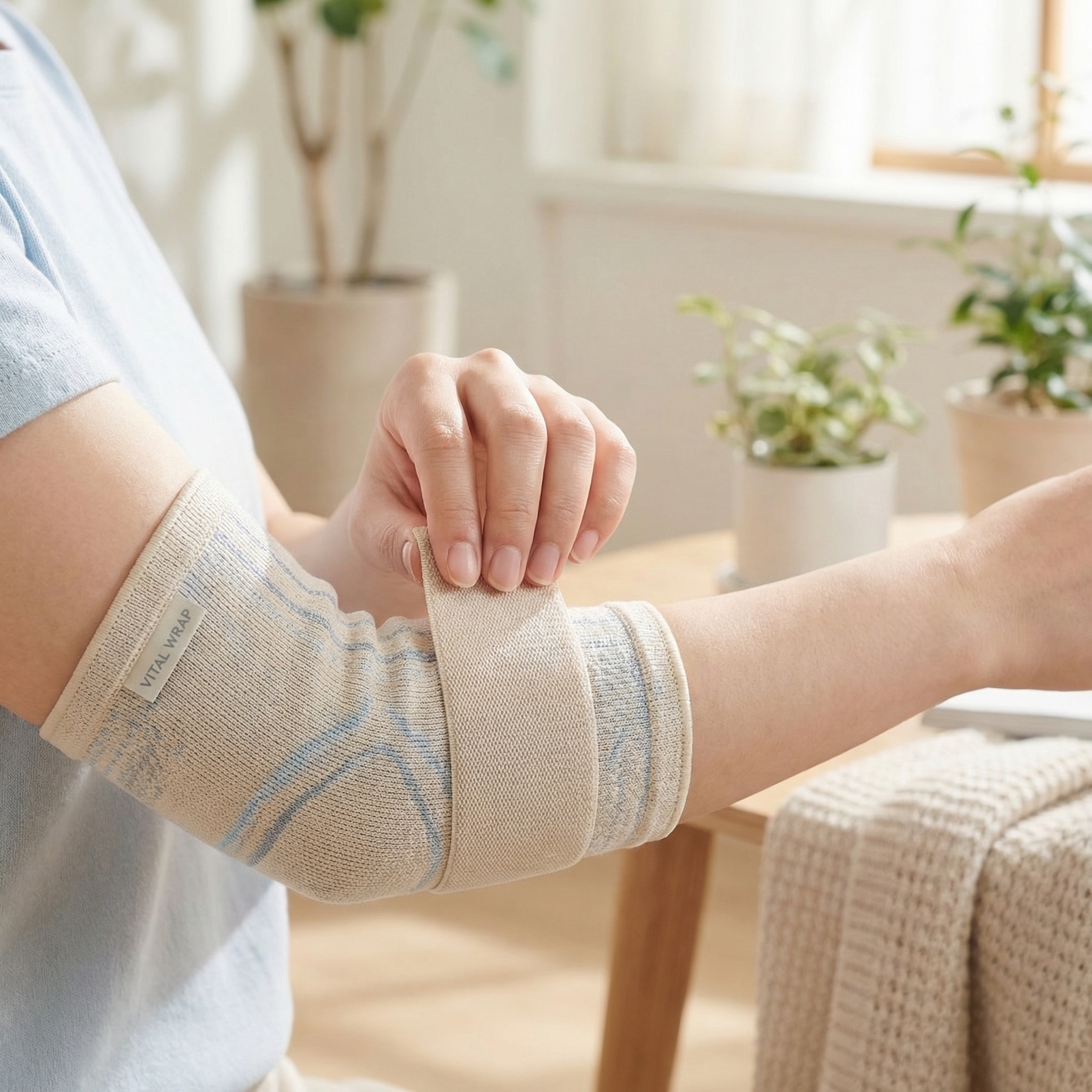 日常生活での肘痛予防の工夫イメージ