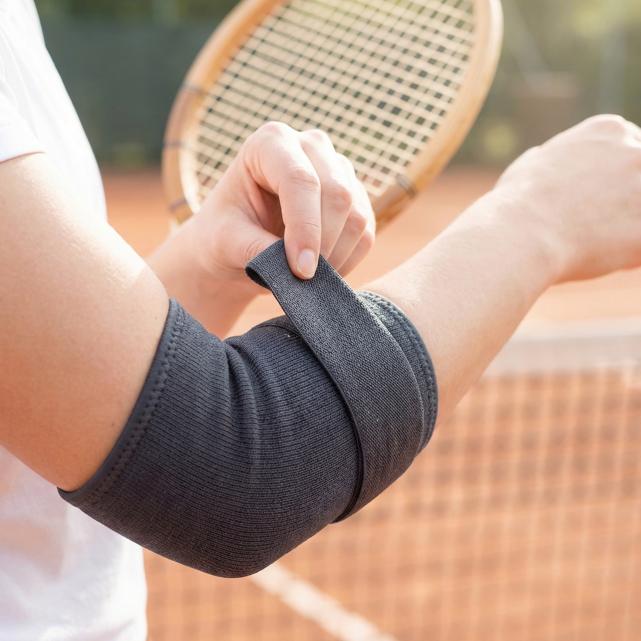 テニスシーンでのサンオイルの利用例