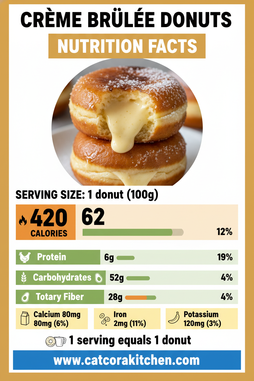 Creme brulee donuts nutritional information