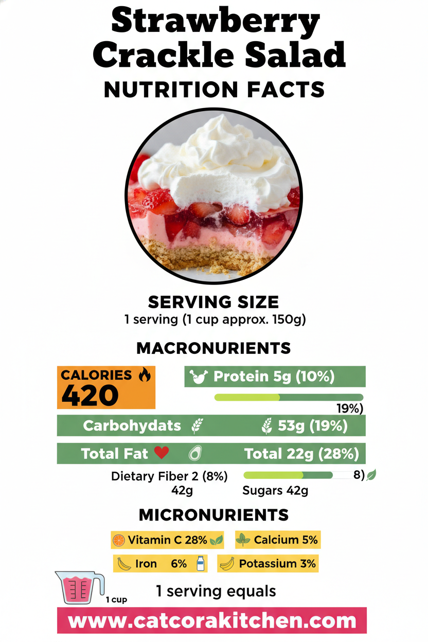 Strawberry crackle salad nutritional information