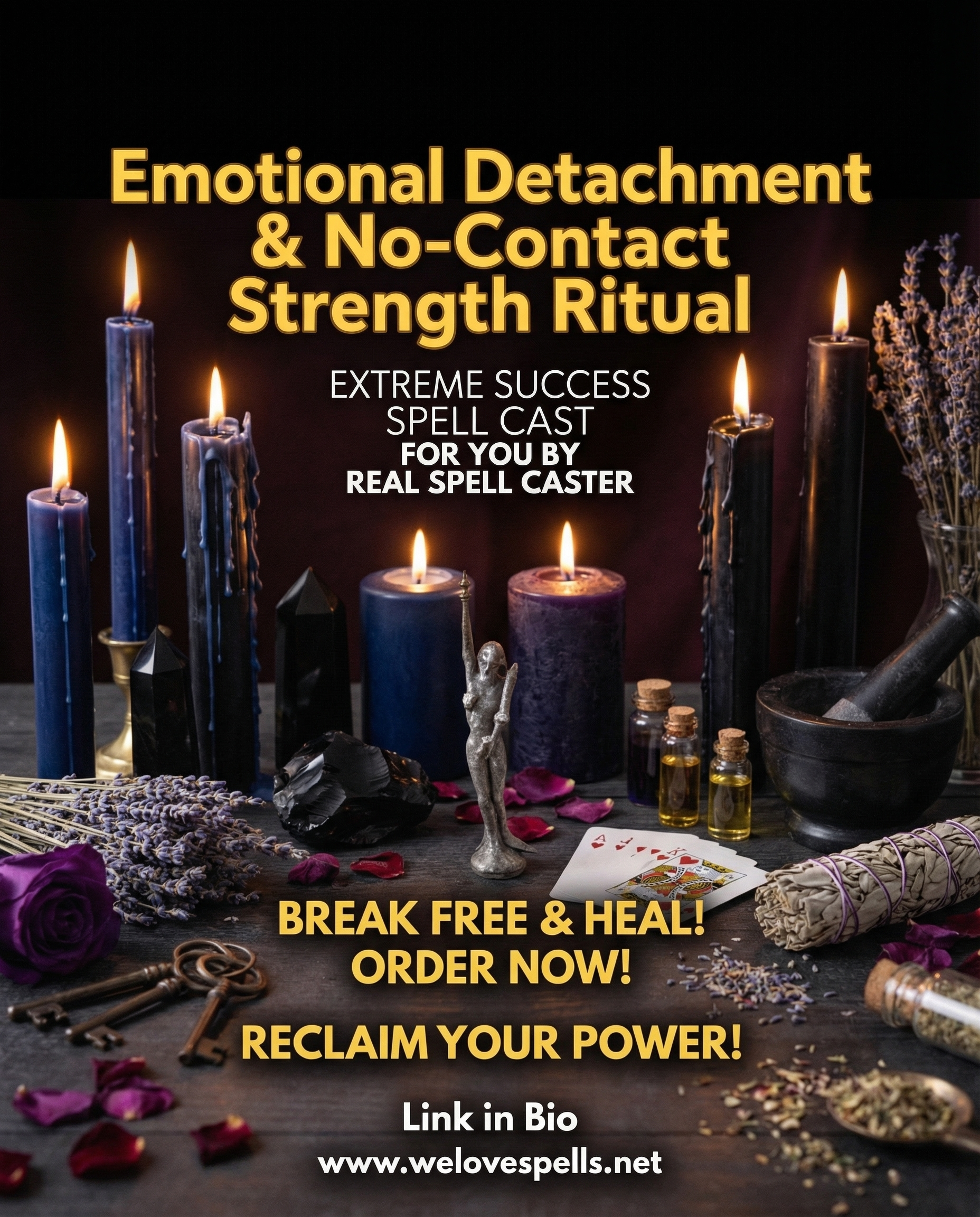 Emotional detachment no-contact ritual spell image