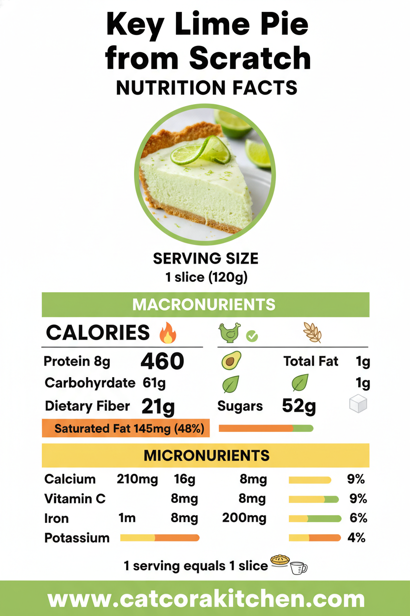 Key lime pie from scratch nutritional information