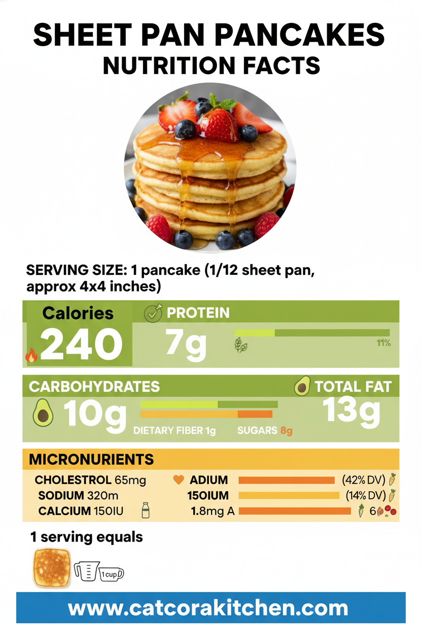 Sheet pan pancakes nutritional information