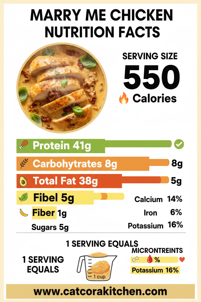 Marry me chicken nutritional information