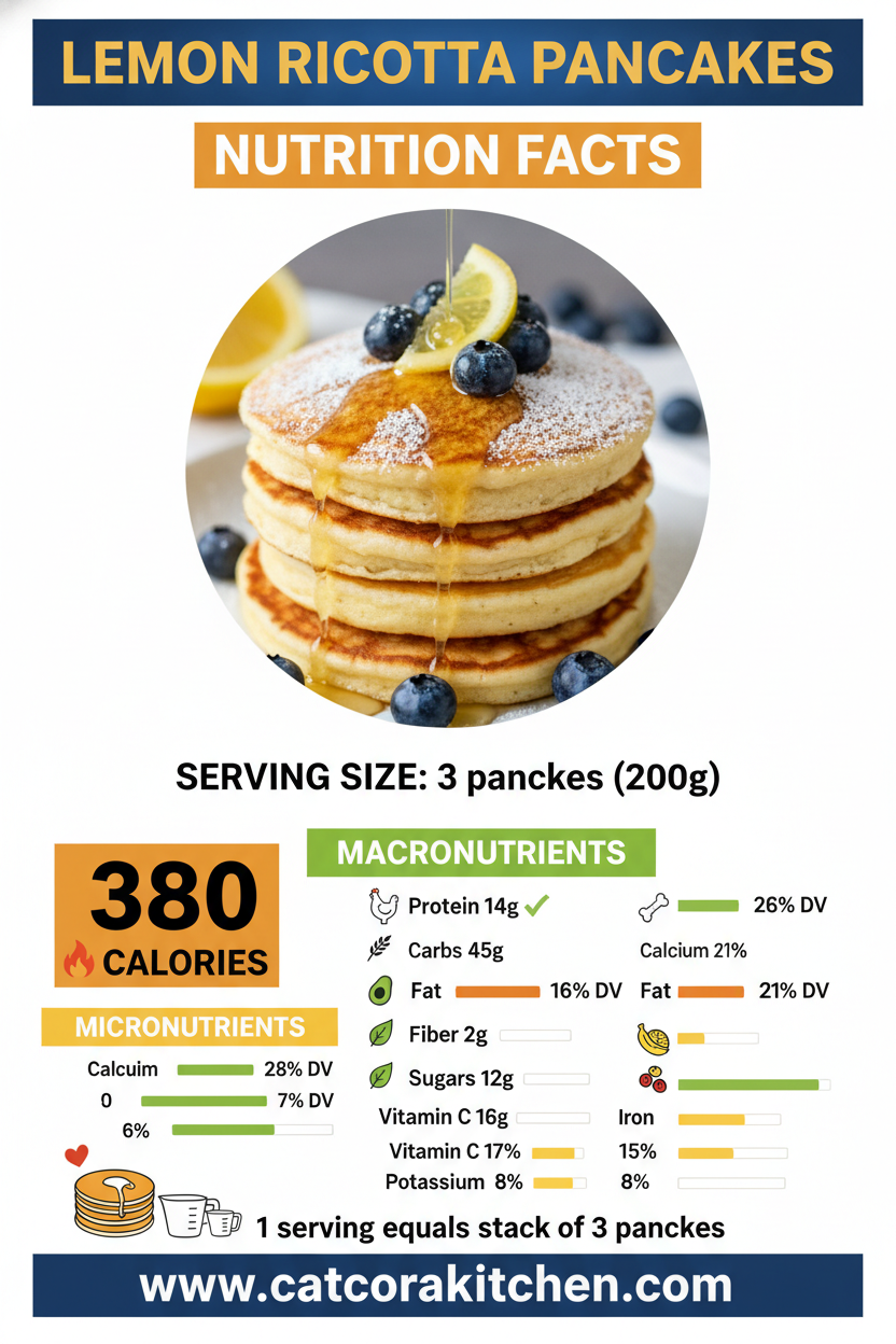 Lemon ricotta pancakes nutritional information