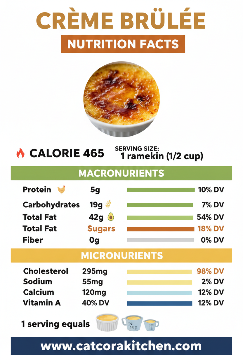 Creme brulee nutritional information