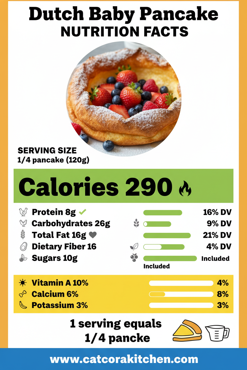 Dutch baby pancake nutritional information
