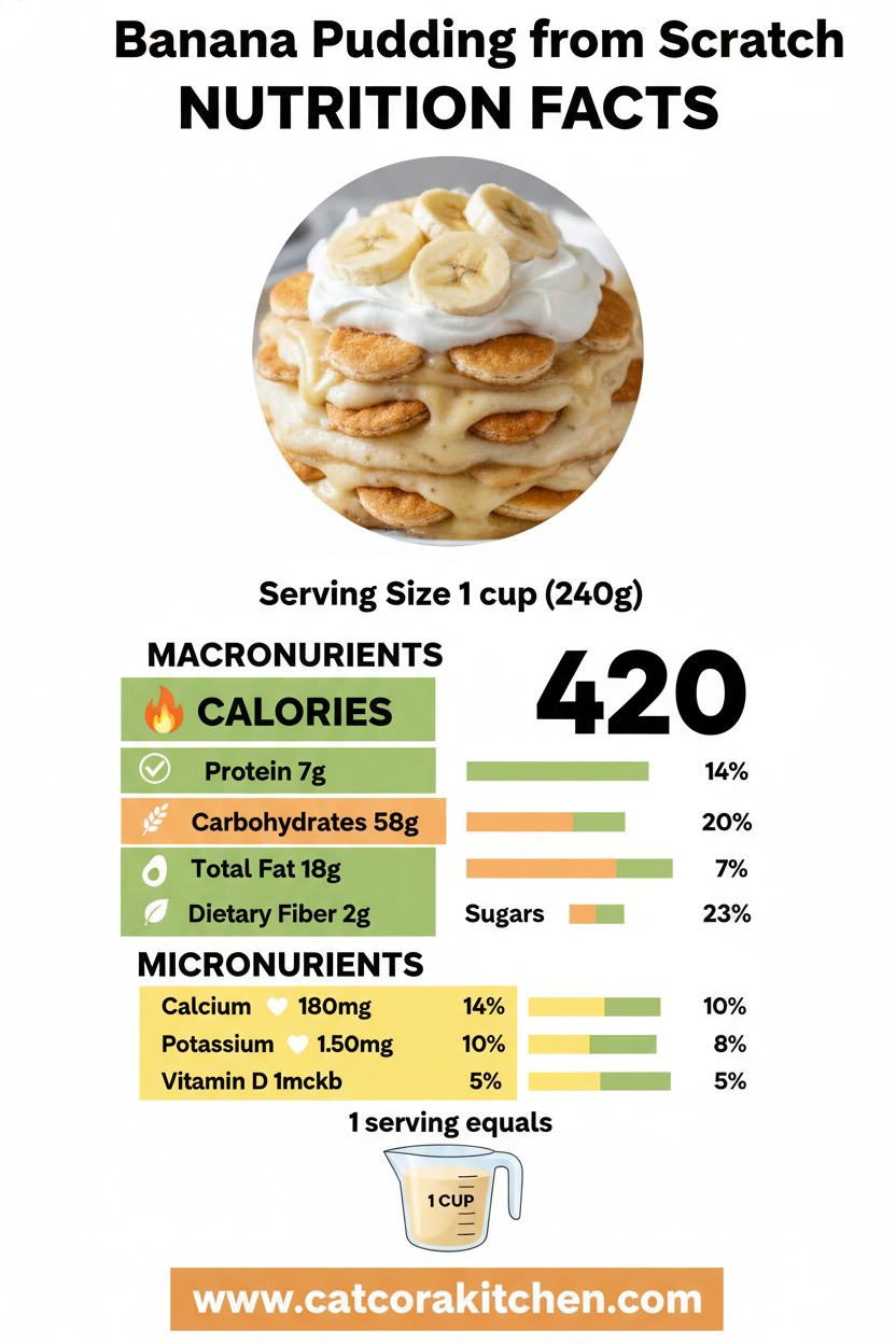 Banana pudding from scratch nutritional information