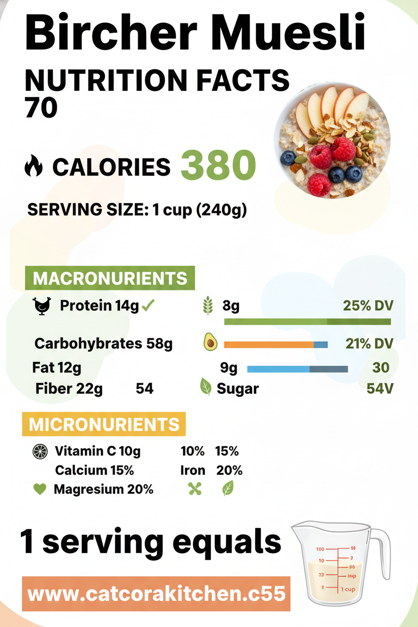 Bircher muesli nutritional information
