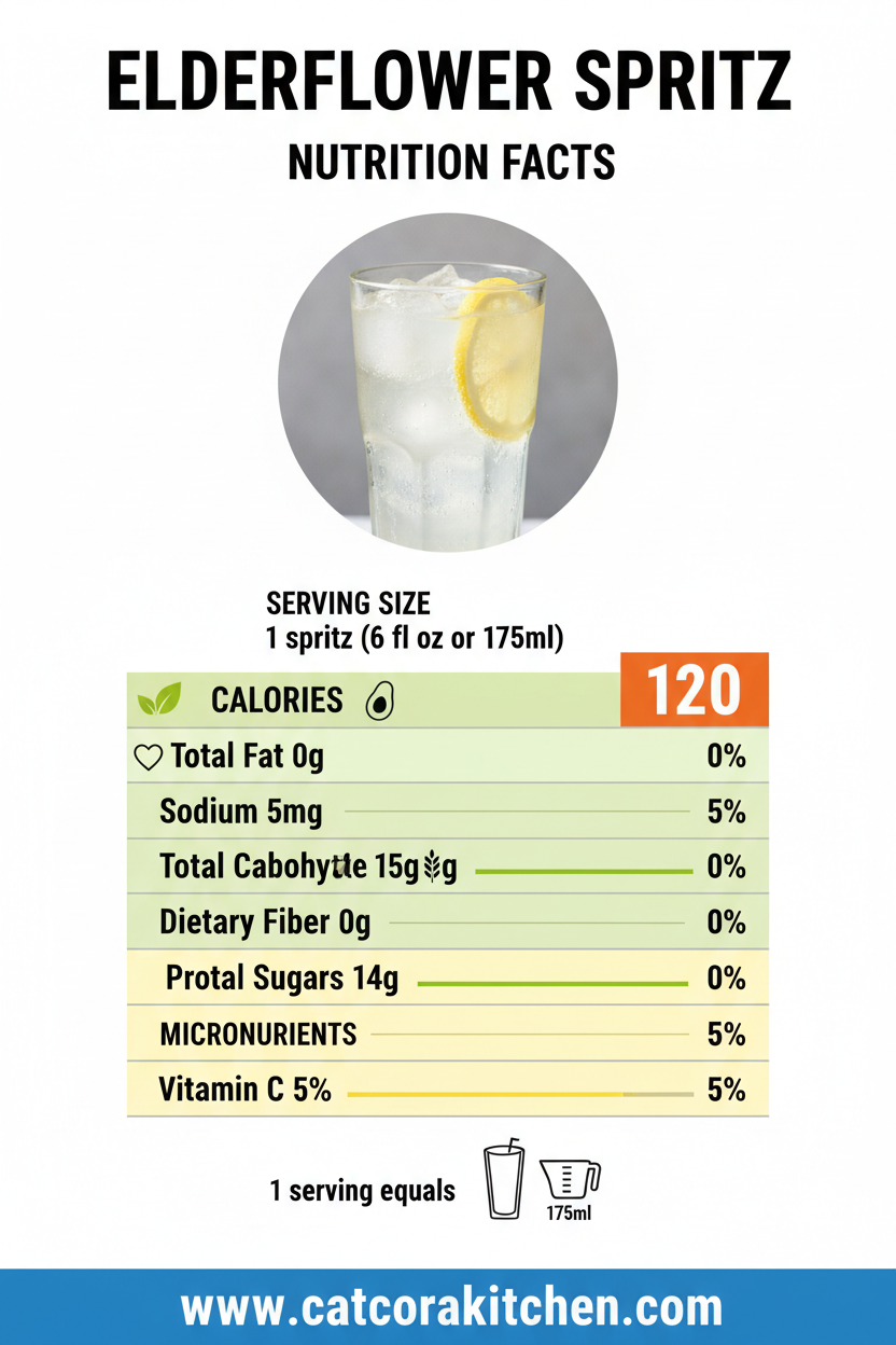 Elderflower spritz nutritional information