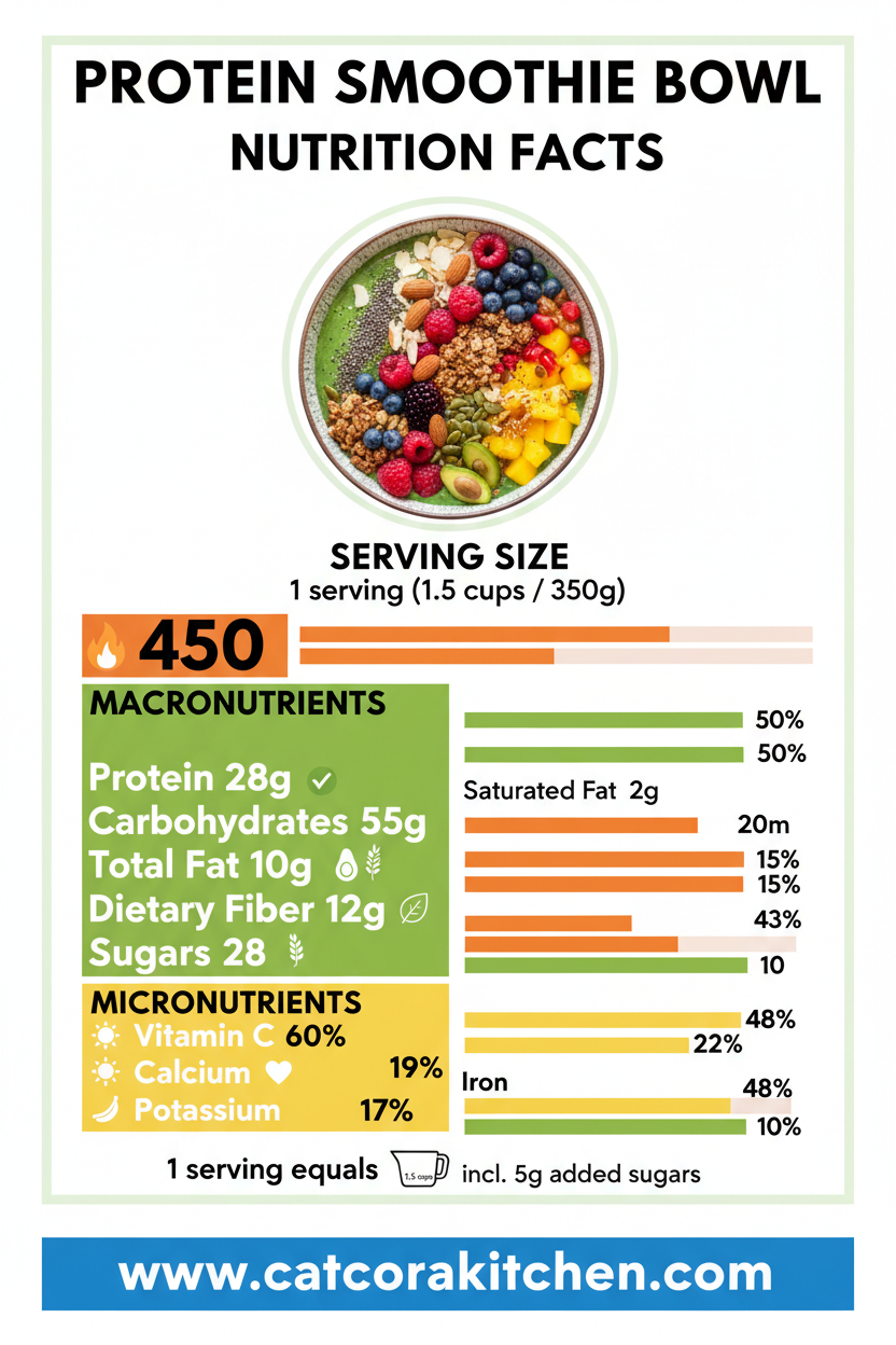 Protein smoothie bowl nutritional information