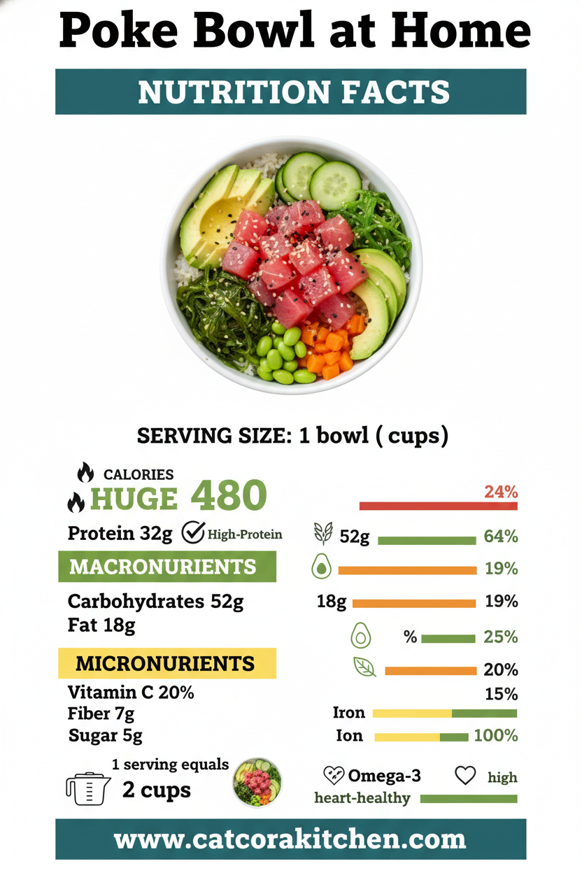 Poke bowl nutritional information