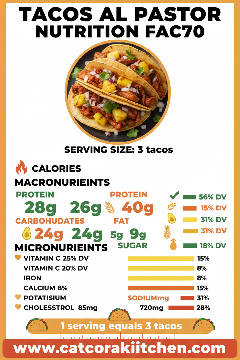 Tacos al pastor nutritional information