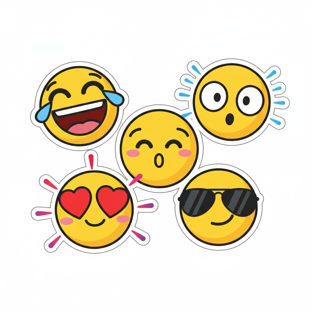 WhatsApp emoji stickers generated by AI sticker generator