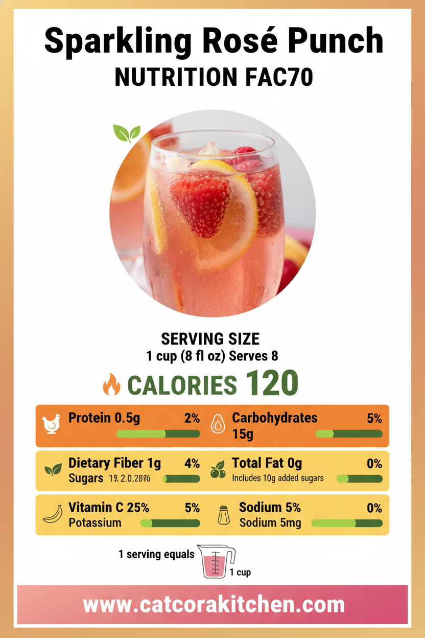Sparkling rosé punch nutritional information