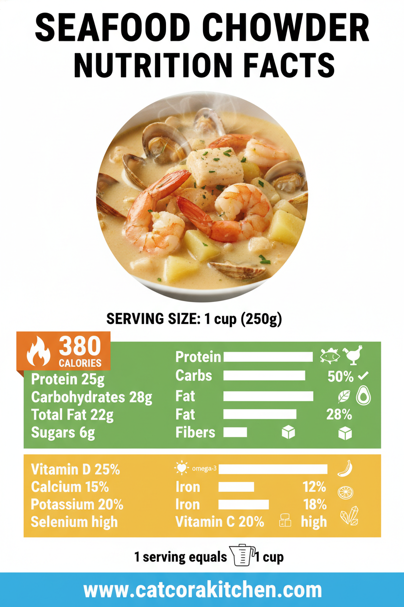 Seafood chowder nutritional information
