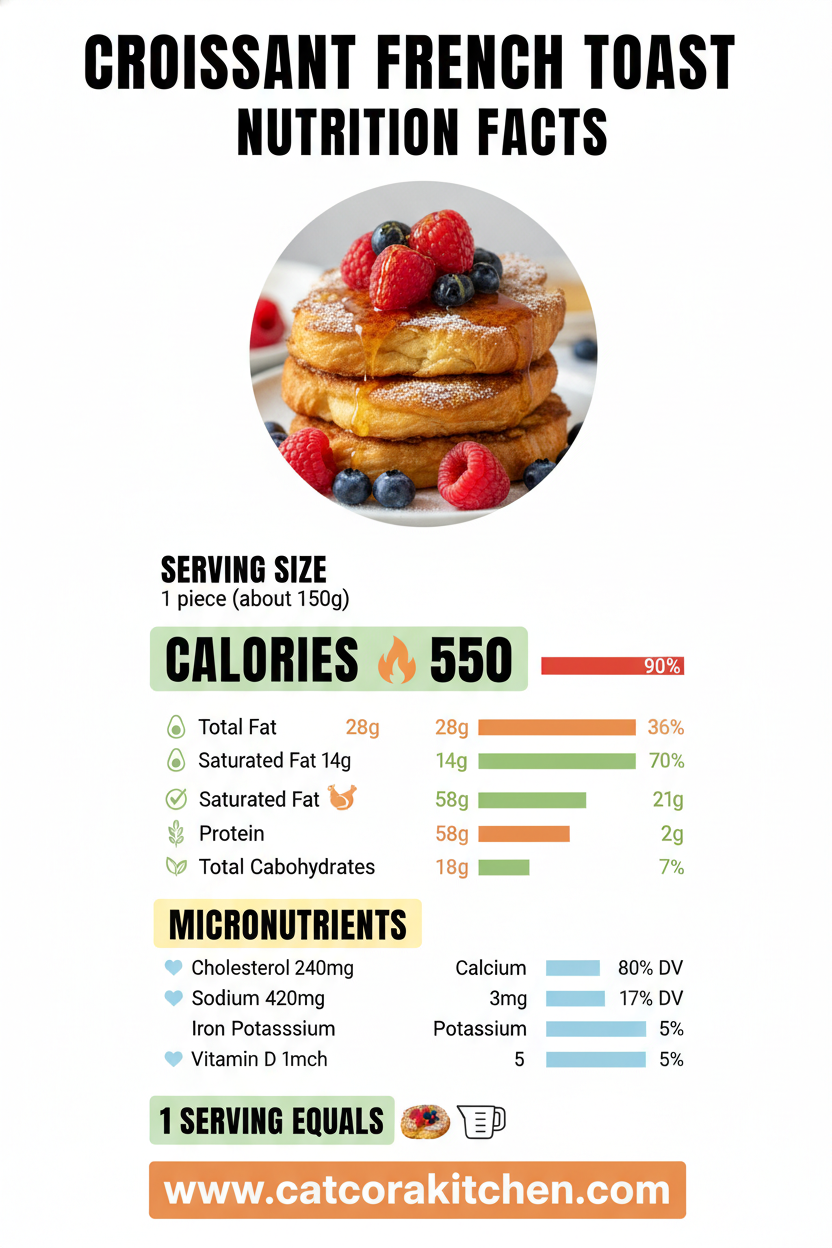 Croissant French toast nutritional information