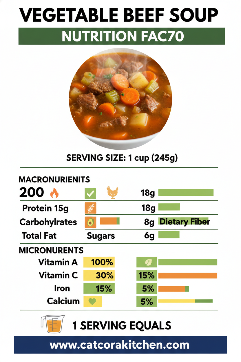 Vegetable beef soup nutritional information