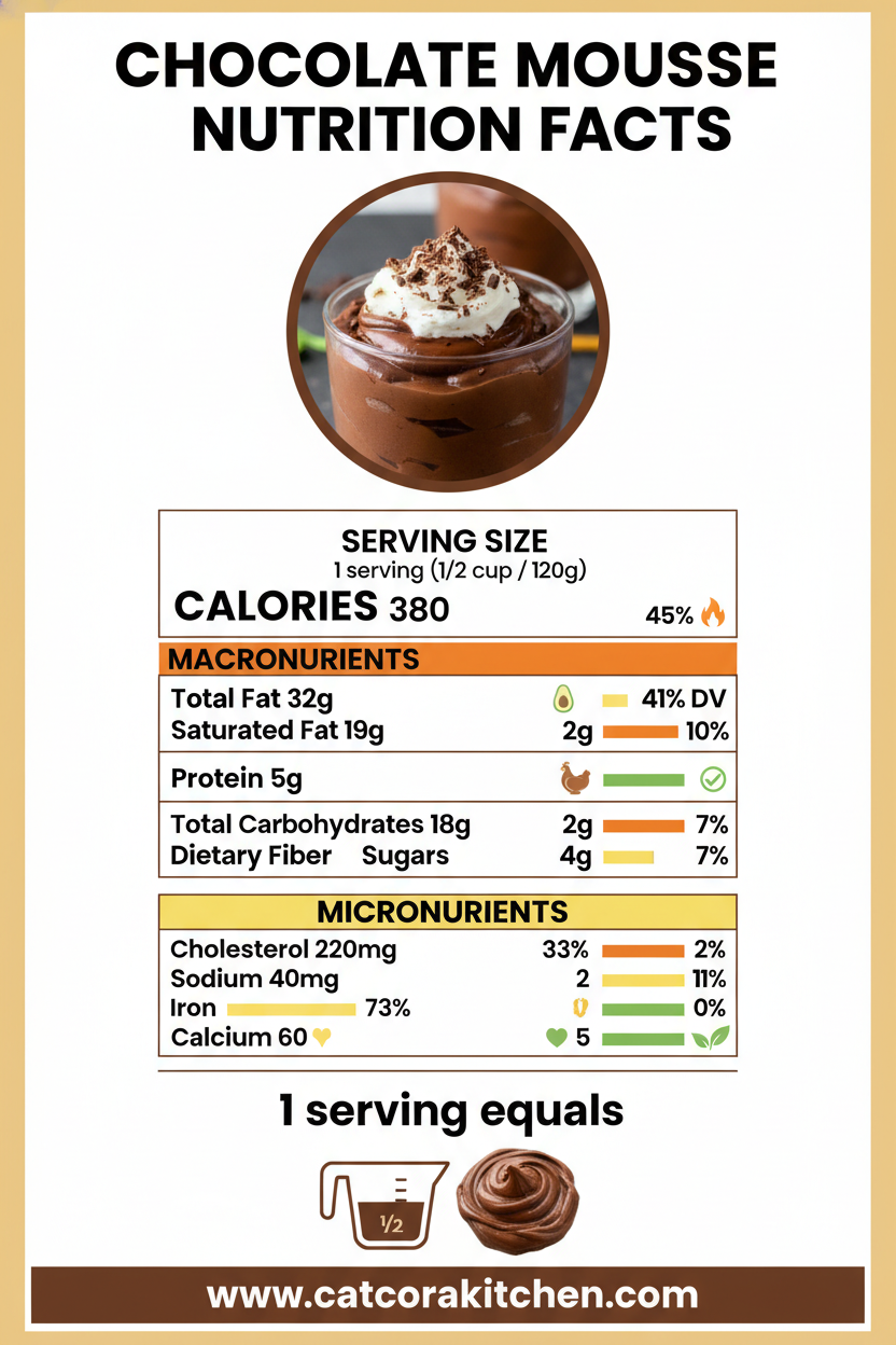 Chocolate mousse nutritional information
