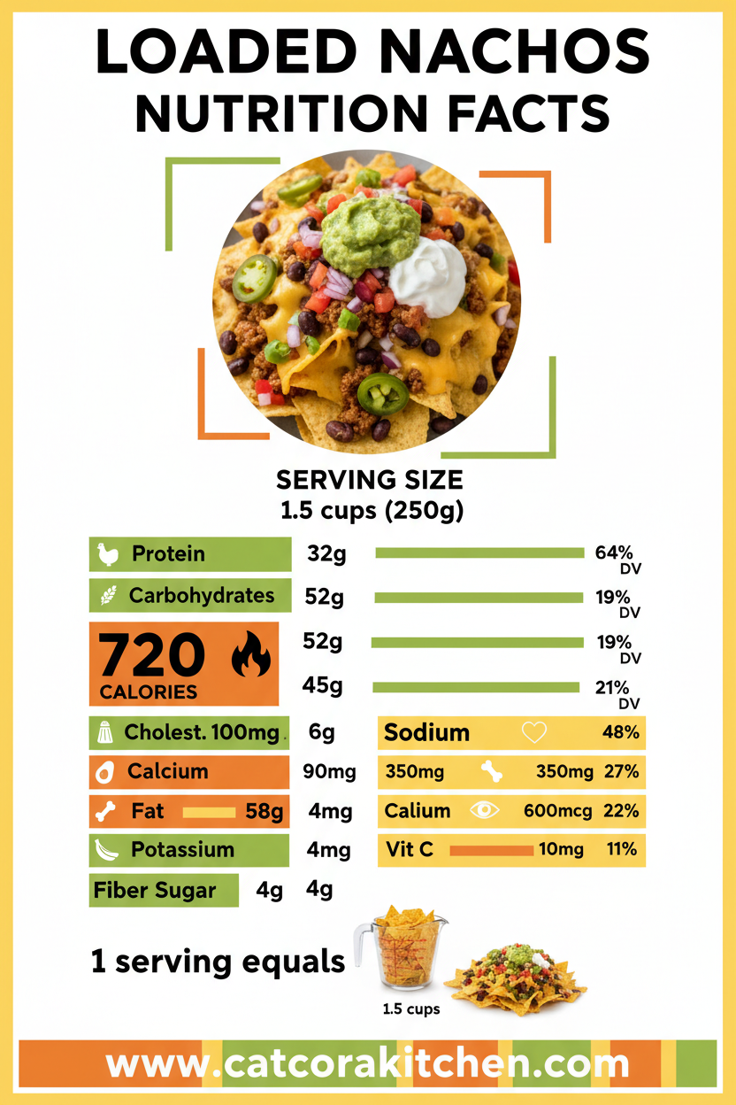 Loaded nachos nutritional information