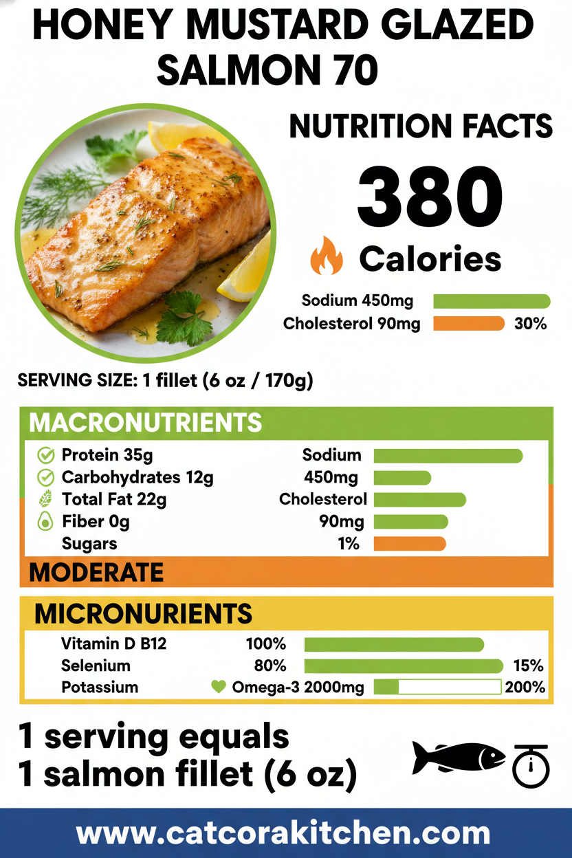 Honey mustard glazed salmon nutritional information