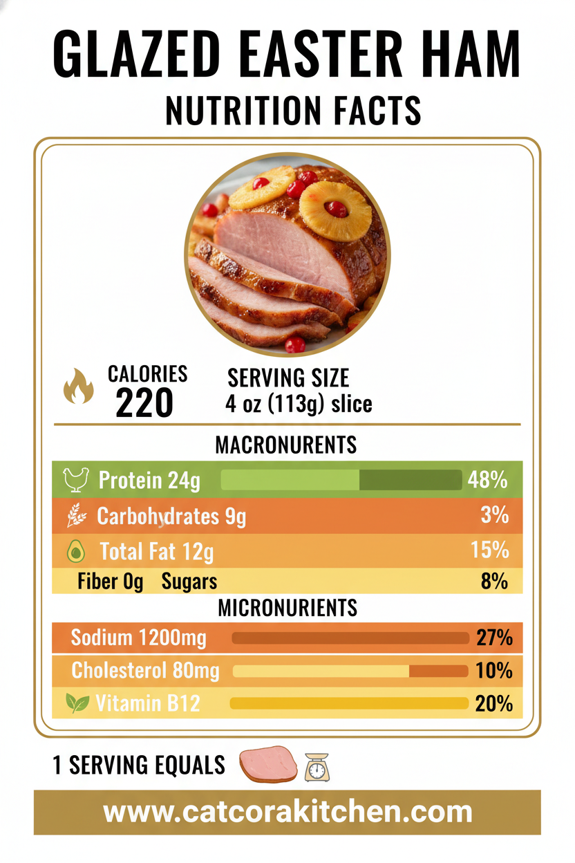 Glazed easter ham nutritional information