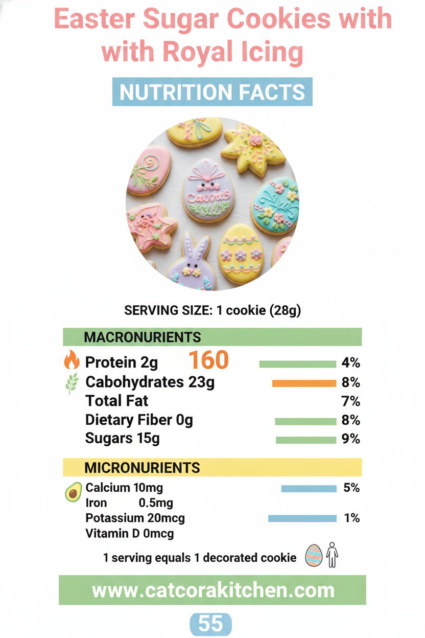 Easter sugar cookies with royal icing nutritional information