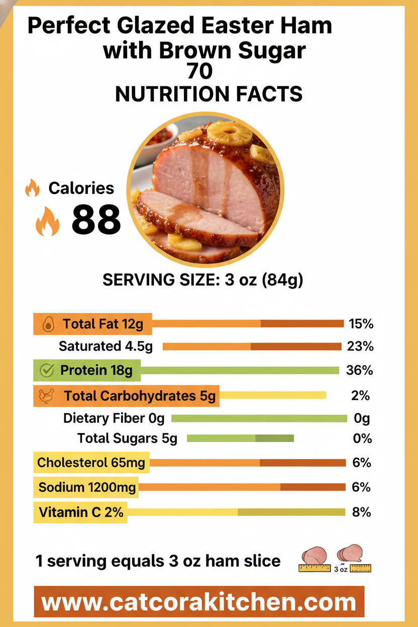 perfect glazed easter ham with brown sugar nutritional information