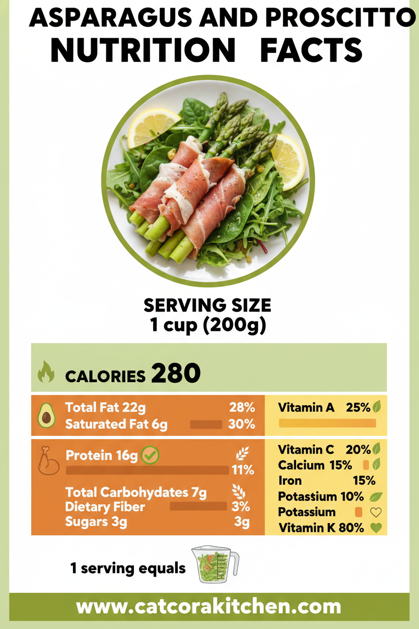 Asparagus and prosciutto salad nutritional information