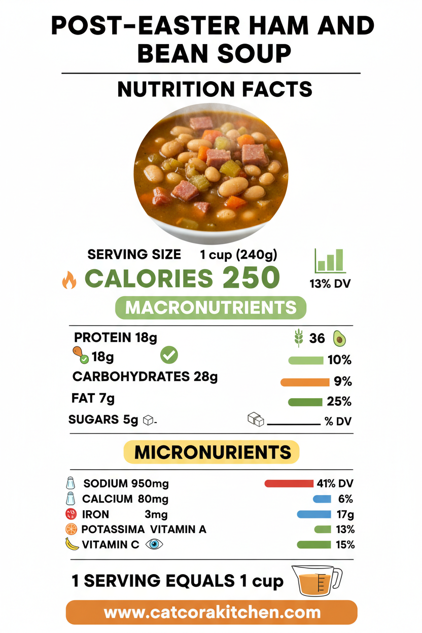 Post-Easter ham and bean soup nutritional information