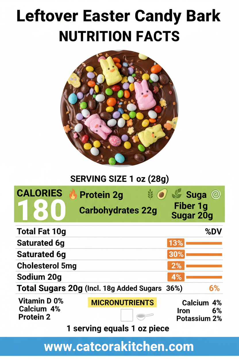 leftover easter candy bark nutritional information
