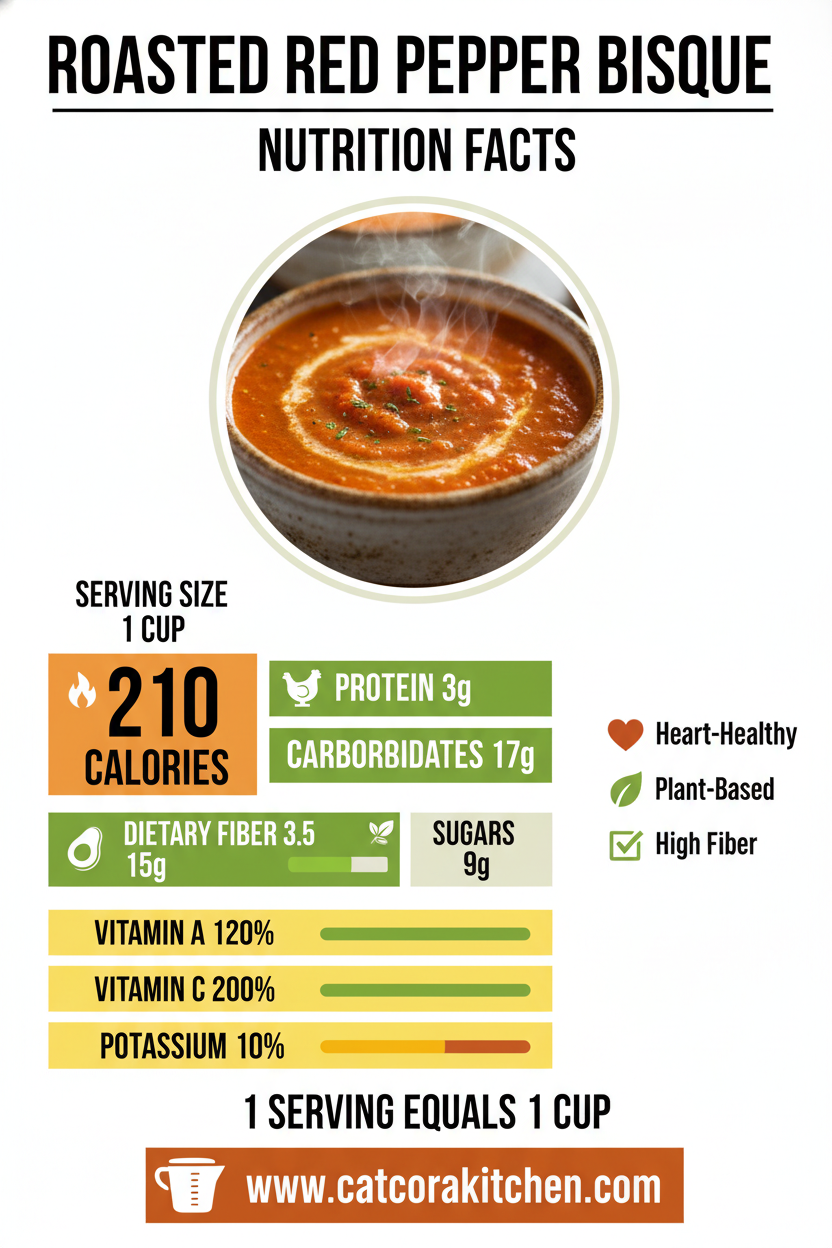 Roasted red pepper bisque nutritional information