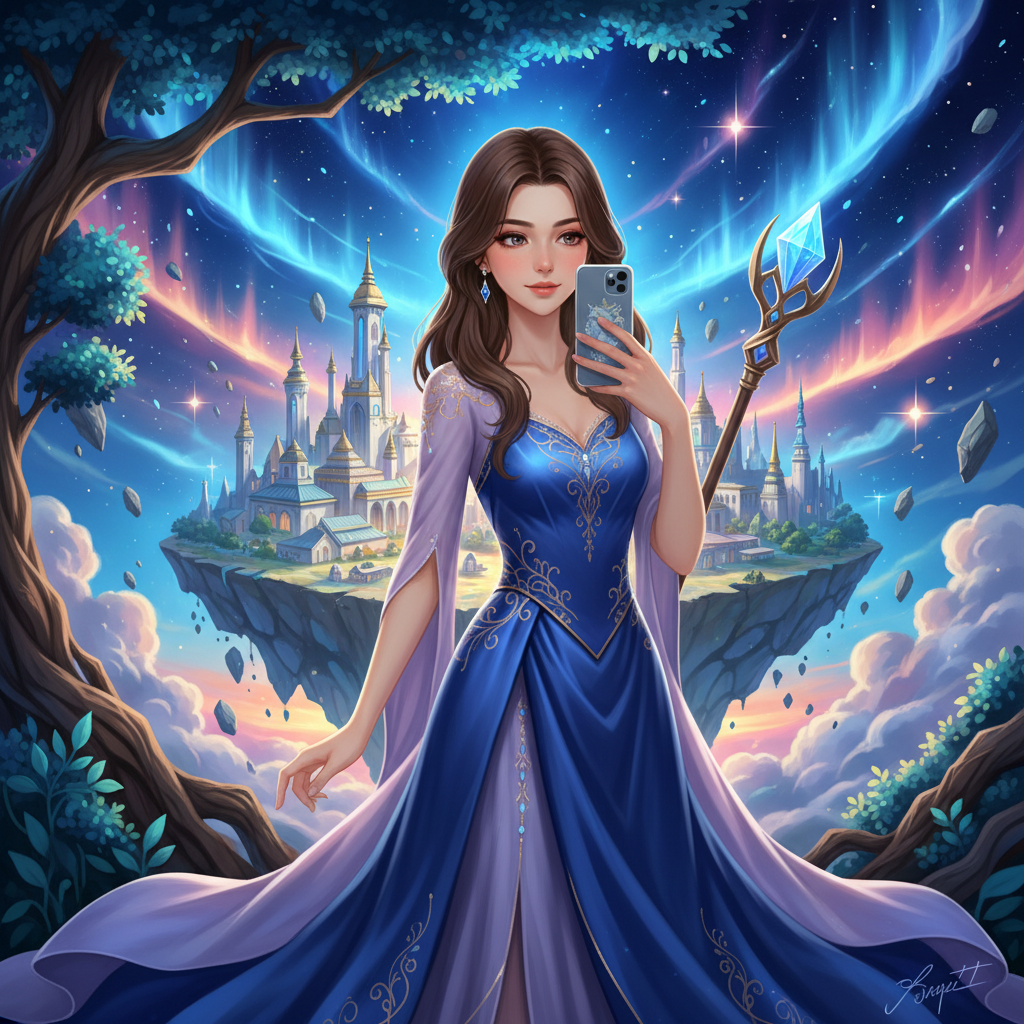 Selfie converted to anime character art using AI image to image tool