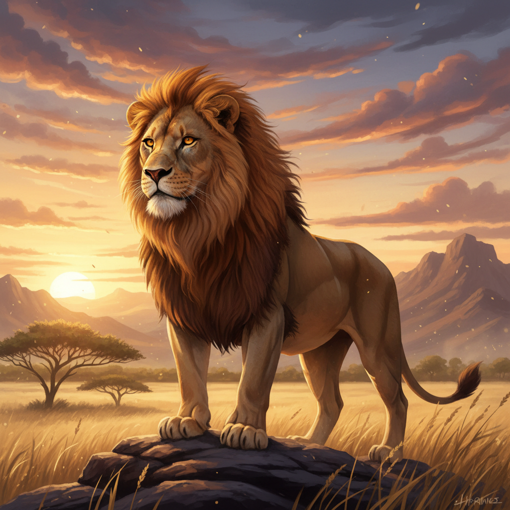 Pet photo reimagined as majestic lion with AI image to image generation