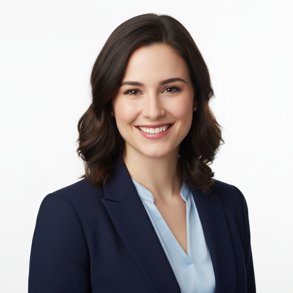 AI generated corporate team headshot portrait of a professional woman