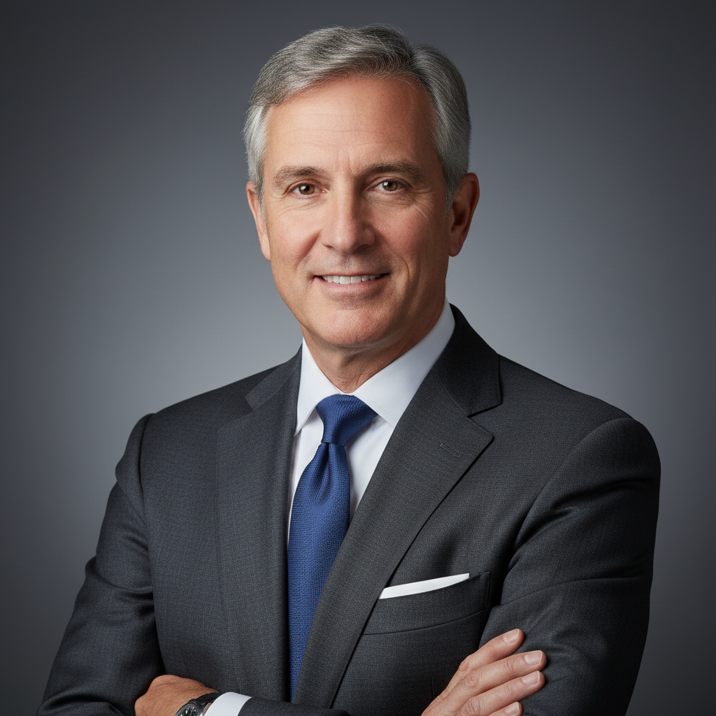 AI generated executive portrait headshot in formal business attire