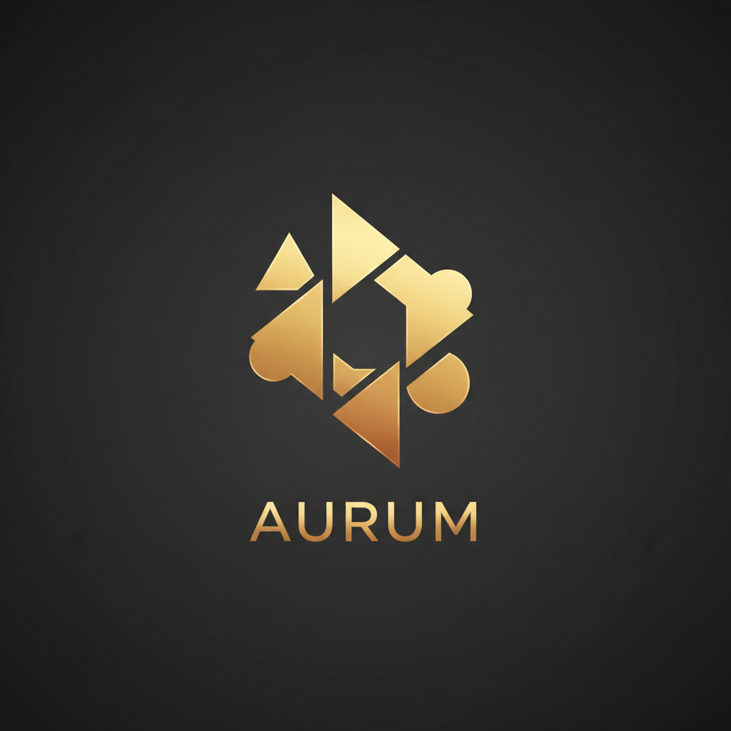 AI image generator minimalist logo design with gold gradient